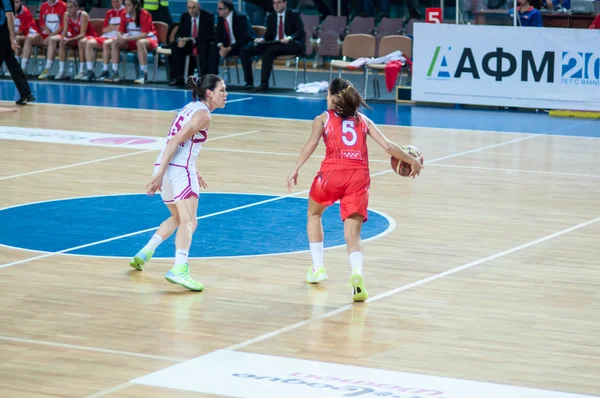 Basket spel Ryssland Spanien — Stockfoto