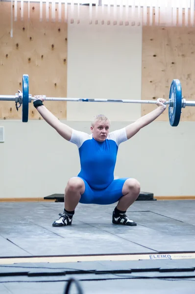 Heavy athletics, weightlifter — Stock Photo, Image