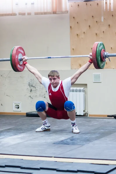 Heavy athletics, weightlifter — Stock Photo, Image