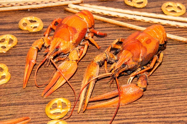 Boiled crayfish beer snack. — Stock Photo, Image