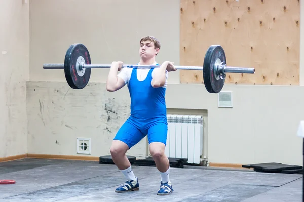 Heavy athletics, weightlifter... ... — Stock Photo, Image