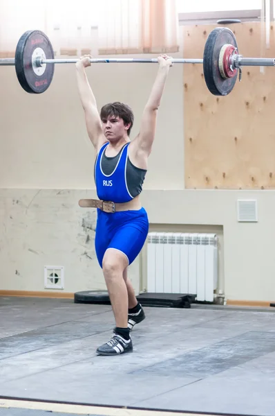 Ciężkiej atletyce, sztangista... ... — Zdjęcie stockowe