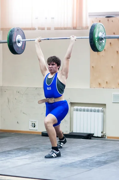 Heavy athletics, weightlifter... ... — Stock Photo, Image