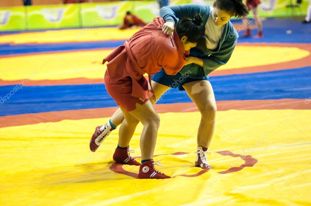 Sambo or Selfdefense without weapons. Competitions girls