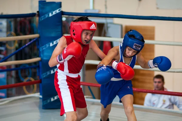 Competições Boxe entre jovens , — Fotografia de Stock