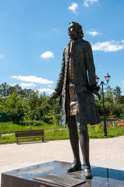 Peter tüm-Rusya'nın ilk imparatoru için anıt — Stok fotoğraf