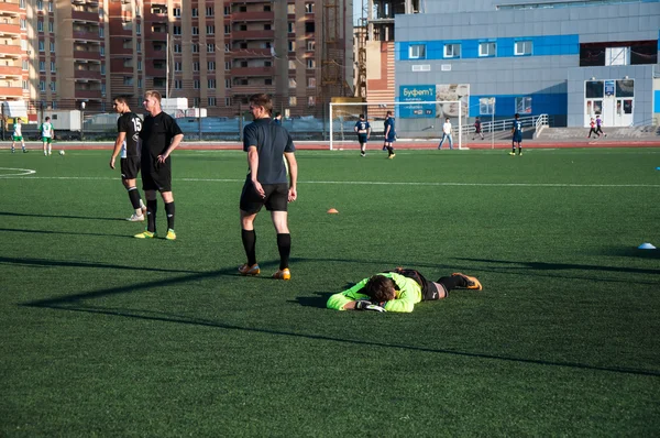 Soccer game The goalkeeper number 20 — Stock Photo, Image