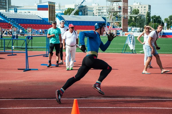 Corrida de relé de fogo — Fotografia de Stock