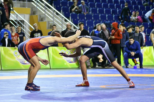 Orenburg Rusia Marzo 2017 Boy Compite Lucha Deportiva Volga Federal — Foto de Stock