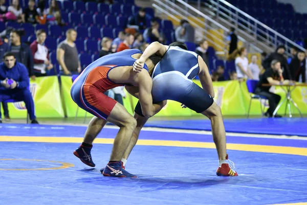 Orenburg Rusko Března 2017 Kluk Utká Sportovním Wrestlingu Federálním Okresním — Stock fotografie