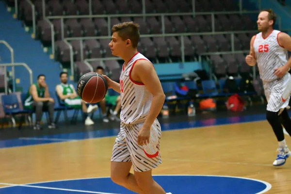 Orenburg Russia June 2019 Year Men Play Basketball Interregional Finals — Stock Photo, Image