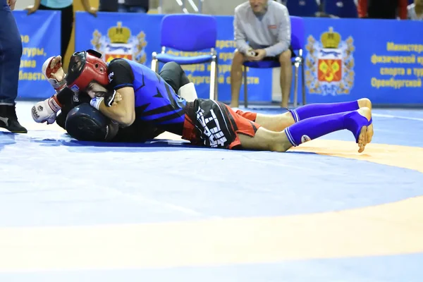Orenburg Rússia Outubro 2019 Homens Competem Pankration Open Championship Campeonato — Fotografia de Stock