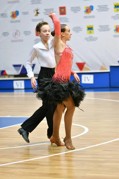 Orenburg Russia November 2019 Girl Boy Dancing Open Championships Cups — Stock Photo, Image