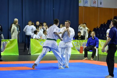 Orenburg, Rusya - 5 Mart 2017: Erkekler Kiokusinkaj 