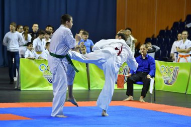 Orenburg, Rusya - 5 Mart 2017: Erkekler Kiokusinkaj 