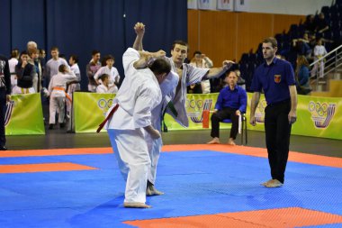 Orenburg, Rusya - 5 Mart 2017: Erkekler Kiokusinkaj 