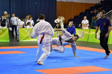 Orenburg, Rusya - 5 Mart 2017: Erkekler Kiokusinkaj 