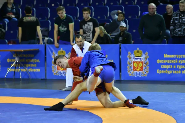 Orenburg Oroszország 2019 Október Fiúversenyek Fegyvertelen Önvédelem Orenburgi Bajnokságon Fiúk — Stock Fotó