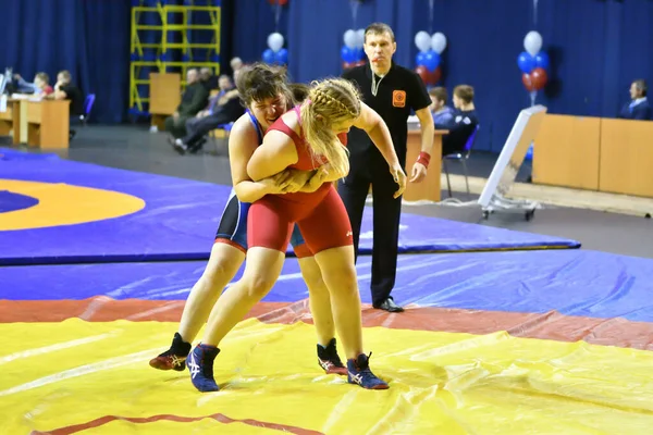 Orenburg Russie Octobre 2017 Les Filles Participent Lutte Sportive Tournoi — Photo