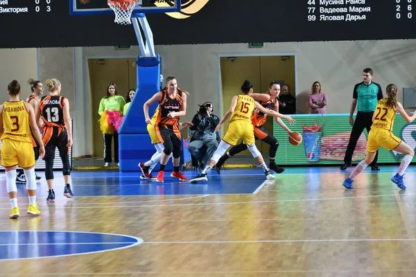 Orenburg Rusland November 2019 Meisjes Basketballen Russische Kampioenschapswedstrijd Tussen Basketbalclubs — Stockfoto