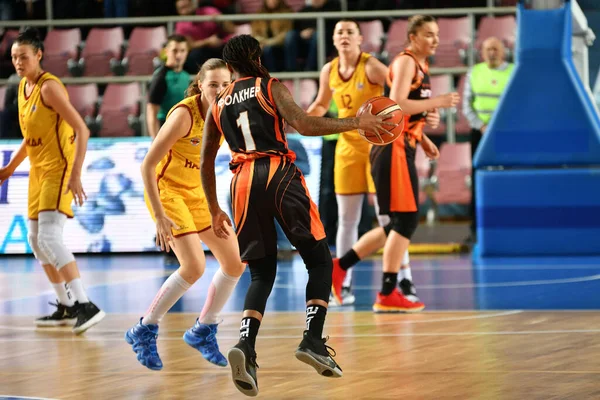 Orenburg Rusia Noviembre 2019 Las Niñas Juegan Baloncesto Partido Campeonato — Foto de Stock