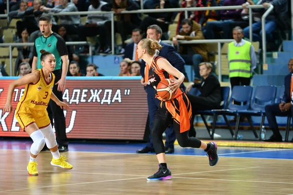 Orenburg Ryssland November 2019 Flickor Spelar Basket Den Ryska Mästerskapsmatchen — Stockfoto