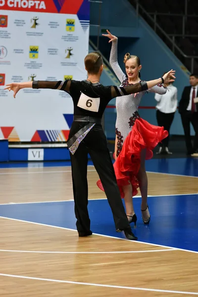 Orenburg Russie Novembre 2019 Fille Garçon Dansant Sur Les Championnats — Photo