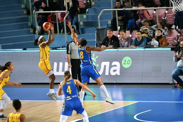 Orenburg Ryssland Oktober 2019 Flickor Spelar Basket Euroleague Match Mellan — Stockfoto