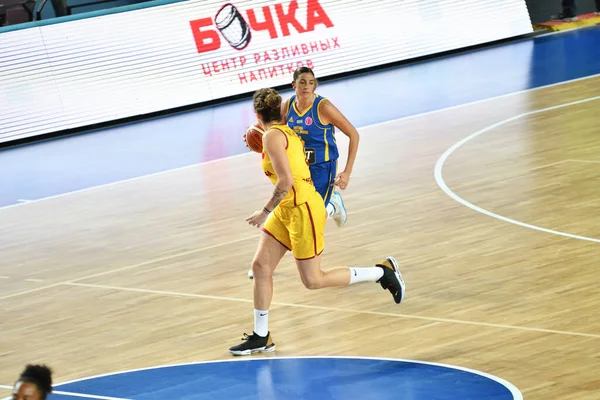 Orenburg Russia Жовтня 2019 Girls Play Basketball Euroleague Match Nadezhda — стокове фото