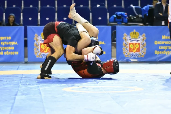 Orenburg Ryssland Oktober 2019 Män Tävlar Pankration Brottning Open Championship — Stockfoto