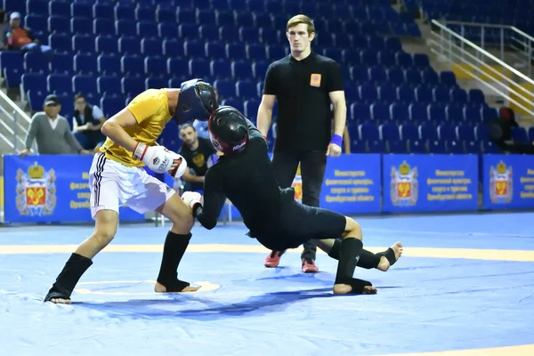 Orenburg Ryssland Oktober 2019 Män Tävlar Pankration Brottning Open Championship — Stockfoto