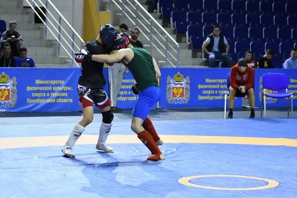 Orenburg Rusko Října 2019 Muži Utkají Pankration Wrestlingu Open Championship — Stock fotografie