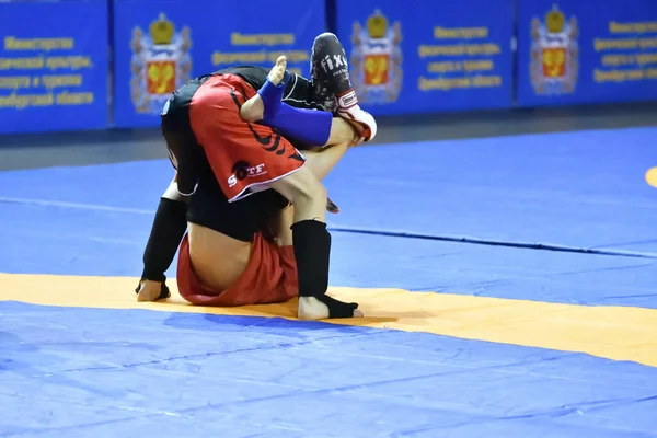Orenburg Rusia Octubre 2019 Los Hombres Compiten Lucha Libre Pankration —  Fotos de Stock