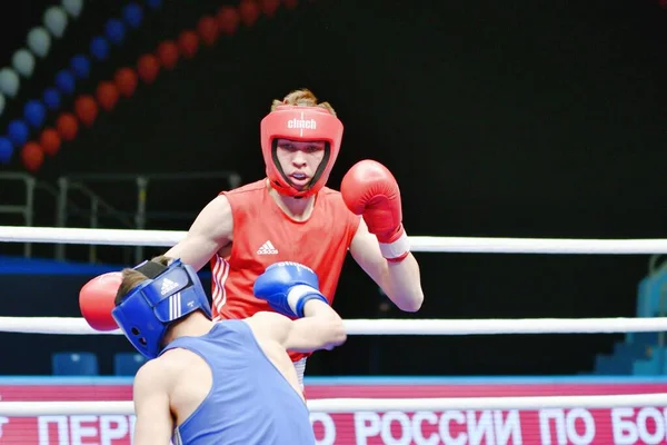 Orenburg Russia May 2017 Boys Boxers Compete Championship Russia Boxing — Fotografia de Stock