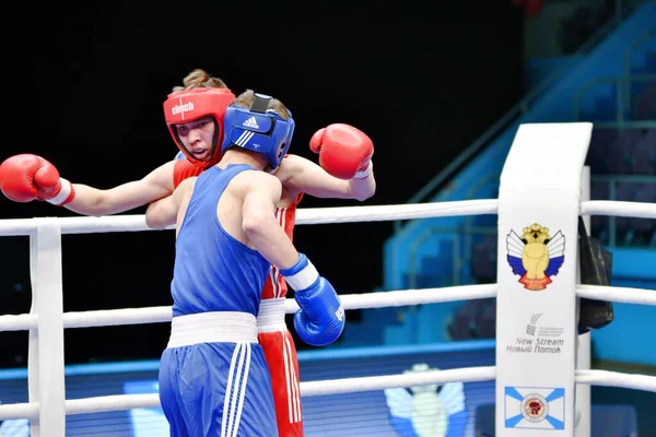 Orenburg Russia May 2017 Boys Boxers Compete Championship Russia Boxing — стоковое фото