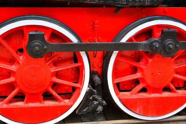 ロシア オレンブルク シティパーク ヴィンテージ蒸気機関車の要素 — ストック写真