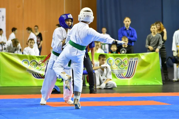 Orenburg Russia March 2017 Girls Compete Karate Championship Orenburg Region — Photo