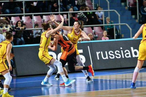 Orenburg Rosja Listopada 2019 Dziewczyny Grają Koszykówkę Meczu Mistrzostwo Rosji — Zdjęcie stockowe