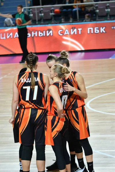 Orenburg Rusland November 2019 Meisjes Basketballen Russische Kampioenschapswedstrijd Tussen Basketbalclubs — Stockfoto