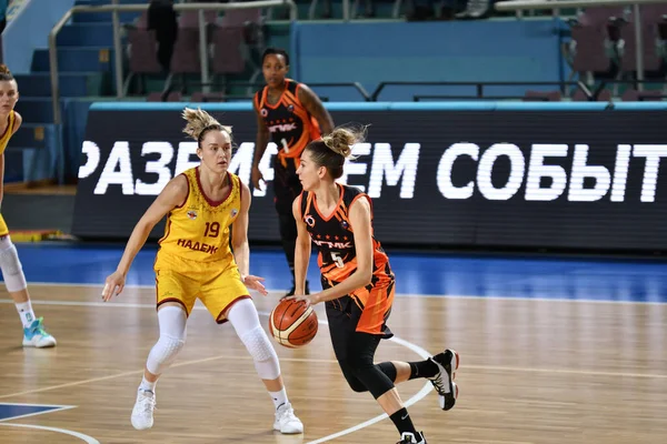 Orenburg Rusko Listopadu 2019 Dívky Hrají Basketbal Ruském Mistrovství Mezi — Stock fotografie