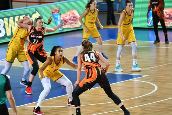 Orenburg Rosja Listopada 2019 Dziewczyny Grają Koszykówkę Meczu Mistrzostwo Rosji — Zdjęcie stockowe