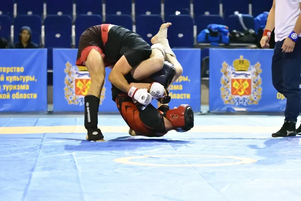 Orenburg Rosja Października 2019 Mężczyźni Rywalizują Zapasach Pankration Open Championship — Zdjęcie stockowe