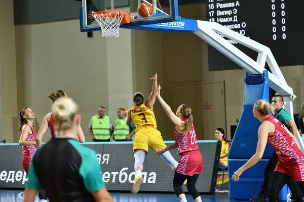 Orenburg Ryssland Oktober 2019 Flickor Spelar Basket Matchen Det Ryska — Stockfoto