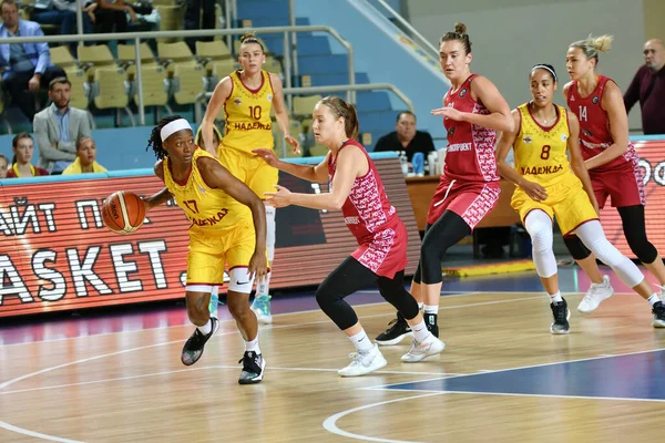 Orenburg Rusko Října 2019 Dívky Hrají Basketbal Zápase Ruského Mistrovství — Stock fotografie