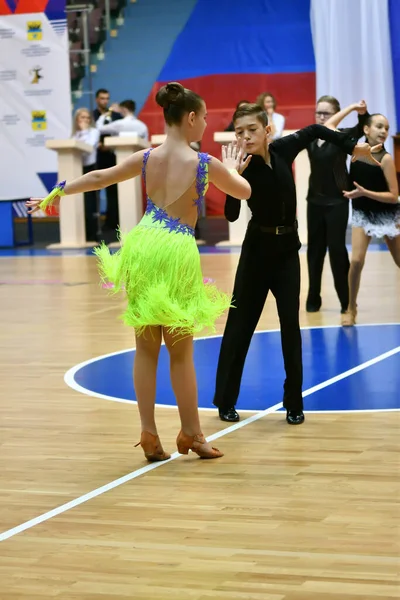 Orenburg Rusland November 2019 Meisjes Jongens Dansen Open Kampioenschappen Bekers — Stockfoto
