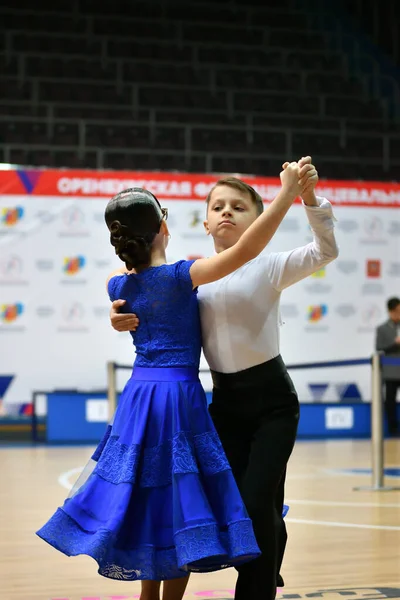 Orenburg Rússia Novembro 2019 Menina Menino Dançando Nos Campeonatos Abertos — Fotografia de Stock