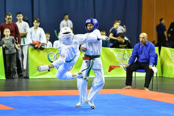 Orenburg Russia March 2017 Girls Compete Karate Championship Orenburg Region — Stockfoto