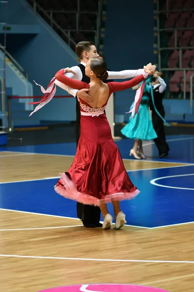 Orenburg Rússia Novembro 2019 Menina Menino Dançando Nos Campeonatos Abertos — Fotografia de Stock