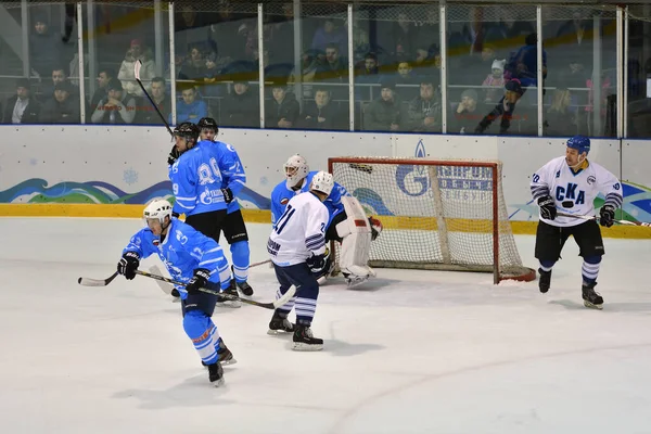 Orenburg Russia April 2017 Men Play Hockey Washer Tournament Challenge — Stock Photo, Image