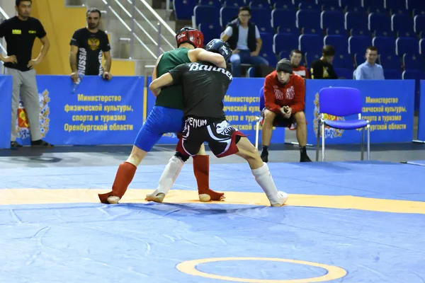 Orenburg Rusko Října 2019 Muži Utkají Pankration Wrestling Open Championship — Stock fotografie